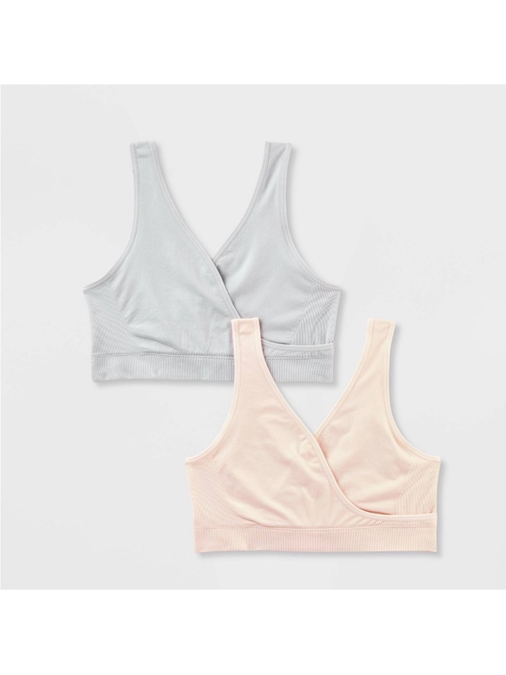 Women's 2pk Nursing Unlined V-Neck
Bralette - Auden™ Gray/Rose XL